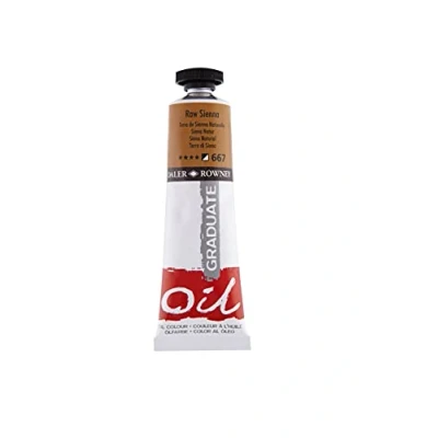 Image of Daler Rowney Graduate Oil Paint, Aluminium Tube, 1.28oz 38 ml, Raw Sienna