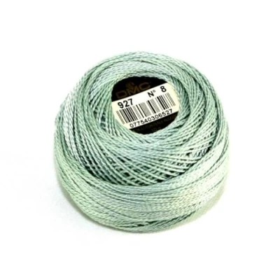 Image of DMC Cotton Perle Thread Size 8 927 per 10 gram ball