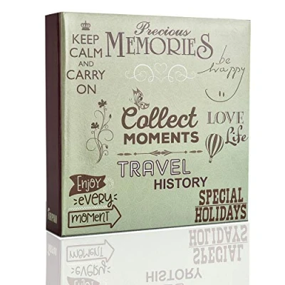 Image of Arpan Photo Album Slip In Case Memo Photograph For 200 x 4 6 Inch / 10x15 cm Picture (Memories)