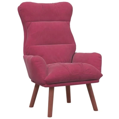 Image of Relaxing Chair Wine Red Velvet Vidaxl