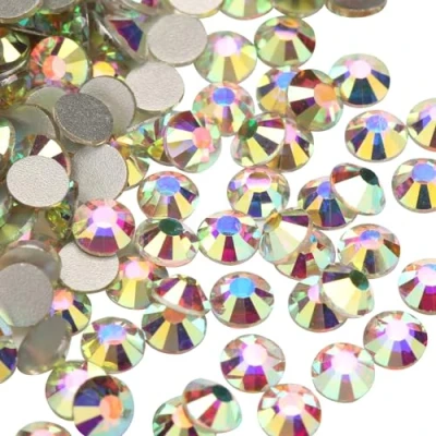 Image of Jollin Rhinestone da incollare con Base piatta, in vetro taglio a Diamante, Cristallo AB., SS20 1440pcs