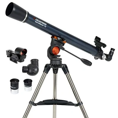 Image of Celestron 21061 AstroMaster 70AZ Refractor Telescope, Dark Blue