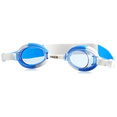 Image of Beco Baby Carrier Unisex Youth Halifax Children&#039;s Swimming Goggles, White/Blue, One Size