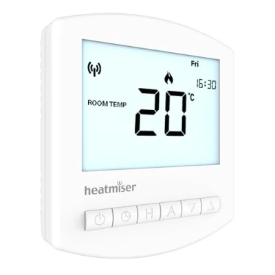 Image of Heatmiser Slimline RF V3 Wireless Programmable Thermostat For Use With Switch Receiver Or UH8 Wiring Centre Water Central Heating