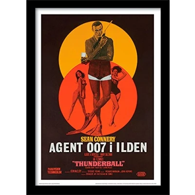 Image of James Bond (Thunderball Danish 30x40 cm Framed Print