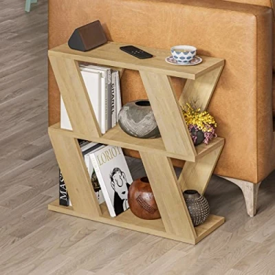 Image of HOCUS PICUS Coffee Table with Magazine Rack for Living Room and Office, Many Color Options, 60 x 22 57 cm Oak