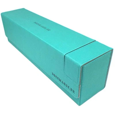 Image of docsmagic.de Premium Magnetic Tray Long Box Mint Large Card Deck Storage Aqua