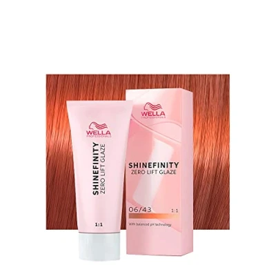 Image of Wella Shinefinity Copper Sunset 06/43 Dark Blonde Golden 60ml Demi Permanent Color