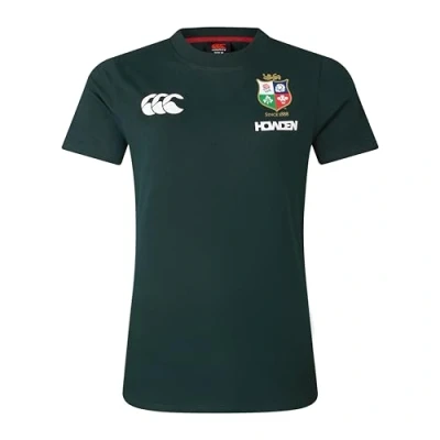 Image of Women&#039;s British &amp; Irish Lions Canterbury Cotton Rugby Jersey Tee, Scarab, 10