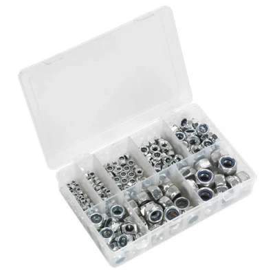 Image of Sealey Nylon Locknut Assortment 255pc M4 M16