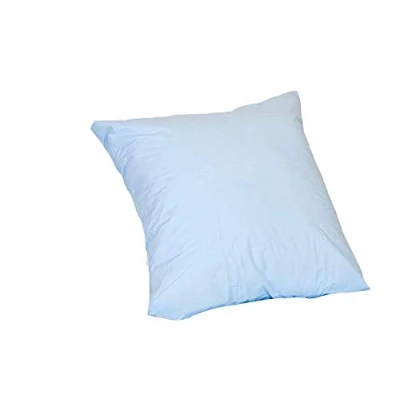 Image of Lancashire Bedding Premium Blended Cotton Square Euro Continental 65 x 65cm Housewife Pillowcase Pair in BLUE from