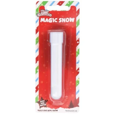 Image of Henbrandt 1x Magic Snow Tube 12cm Vial Christmas Time Instant Powder DIY Xmas Slime Fake Snowflakes for Winter Wonderland Party Decorations