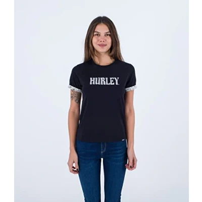 Image of Womens Oceancare Contrasted Short Sleeeve Tee Black