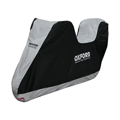 Image of Oxford Aquatex Cover Top Box Motorcycle Motorbike Rain Covers Large New (CV205) (Grey Black)