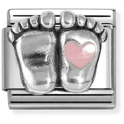 Image of Nomination Pink Rounded Feet Charm