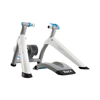 Image of TACX Flow Smart Interactive Wheel On Roller Trainer with Compatibility App, Zwift etc. up to 800 Watt Resistance and 6% Incline. Foldable Almost Silent Flywheel