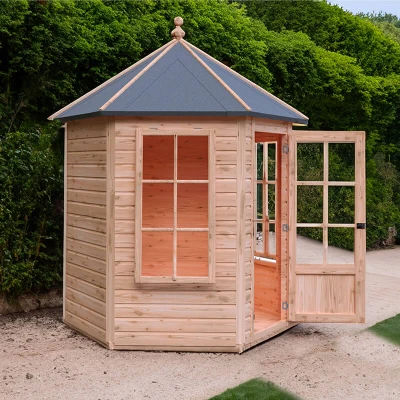 Image of 7&#039;1 x 6&#039;2 Shire Gazebo Hexagonal Summerhouse