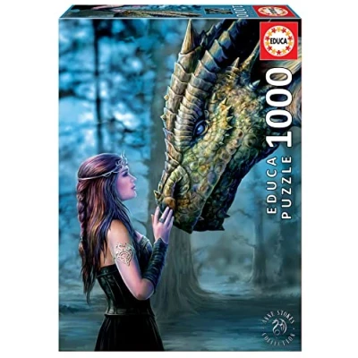 Image of Educa Borrás 17099 Anne Stokes Fantastic Characters Borras Once Upon of Time 1000 Piece Jigsaw Puzzle, Multi