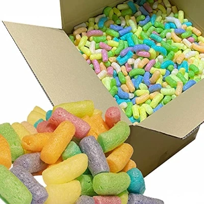 Image of 5 Cubic ft Multi Coloured EcoFlo Biodegradable Packing Peanuts Protective Postal Mailing Void Loose Fill Packaging Filler