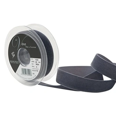 Image of Berisfords Velvet Ribbon, Dolphin, 10.2 x 3 cm