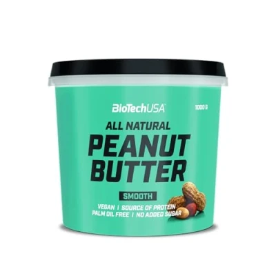 Image of BioTechUSA Peanut Butter All Natural Vegan Protein Source Gluten Free, High Fibre, Palm Oil 1000 g, Smooth