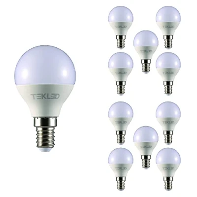 Image of TEKLED® P45 Golf Ball LED Bulbs E14 Small Edison Screw Energy Saving 6W Light Bulb 50W Incandescent Equivalent 4000K 560LM NONDIMMABLE 10 Pack Cool White
