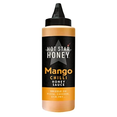 Image of Hot Star Honey Mango Chilli Sauce Hand Crafted Sweet Perfect for Chicken, Pizza, Pasta, Steak and Noodles, 315g Bottle