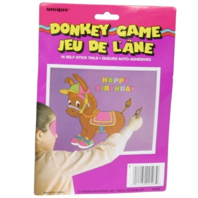 Image of Deluxe Pin the Tail on Donkey Party Game (1 Set) Premium Quality and Vibrant Design, Classic Fun for Kids Adults