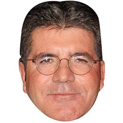 Image of FoxyPrinting SIMON COWELL JB TV Star Fancy Dress Cardboard Celebrity Party Face Mask