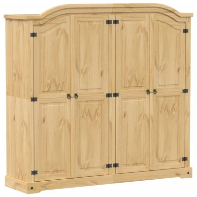 Image of vidaXL Wardrobe Corona 194x52x186 cm Solid Wood Pine