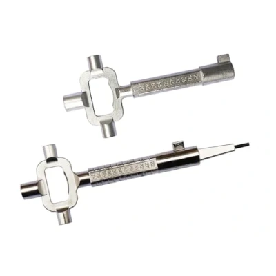 Image of Hitopin 2 Pieces Building Universal Key, Square Control Cabinet 6 in 1 Construction Master Steel Locksmith Tool, 6/7/8mm, for to Open Mortise Cylinder Lock(Silver)