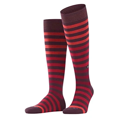 Image of Burlington Men&#039;s Blackpool M KH Cotton Long Patterned 1 Pair Knee High Socks, Red (Coral 8006) new eco friendly, 6.5 11