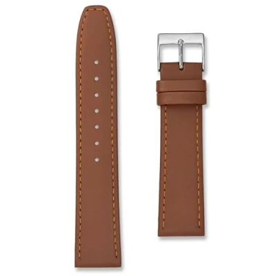 Image of Soft Touch Leather Watch Strap Band 20mm Tan (20mm, Tan)