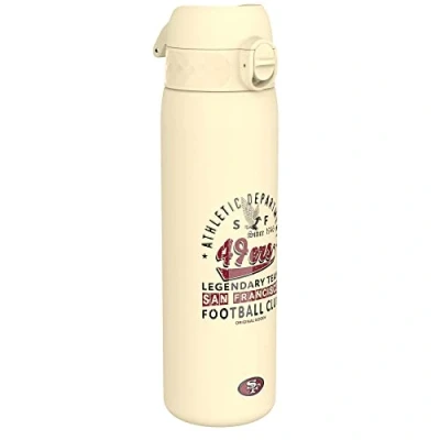 Image of Ion8 Leak Proof Slim Water Bottle, Stainless Steel, NFL 49ers, 600ml (20oz)