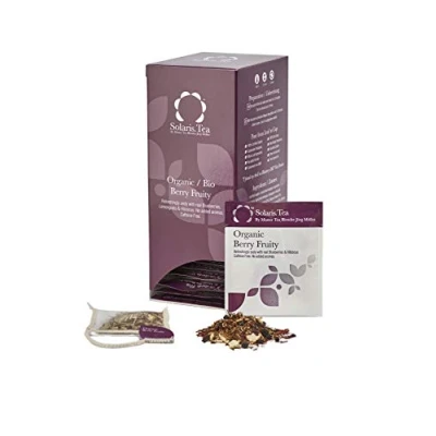 Image of Solaris Tea Organic Berry Fruity 100% Whole Leaf Certified Vegan 40x Biodegradable Stitched Teabags, (1 x 80 g)