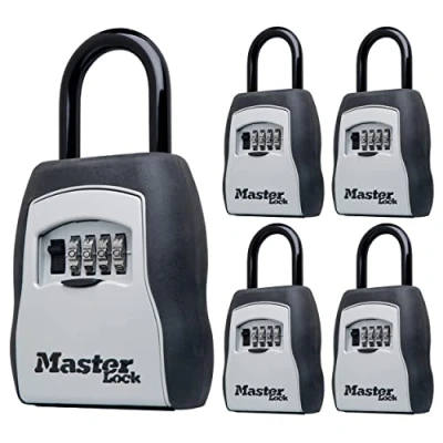 Image of Master Lock, Outdoor Box for House Safe with Combination 5 Key Capacity, Pack, 5400EC5, Black, Pack of