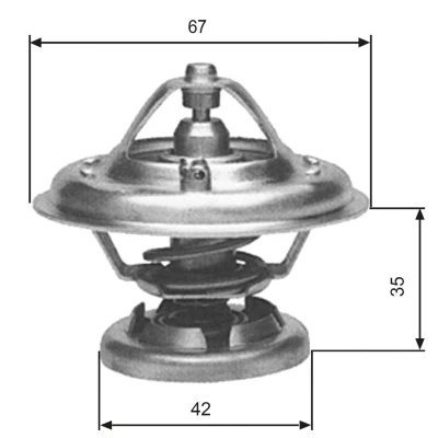 Image of 6062030175, 6062030475 Engine thermostat GATES TH12680G1 80C with gaskets/seals without housing MERCEDES BENZ: W124 Saloon, 190, C Class Saloon