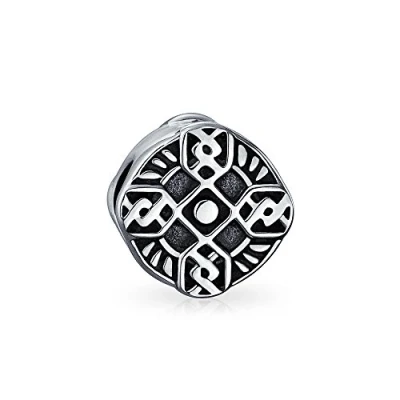 Image of Religious Celtic Trinity Cross Irish Viking Love Knot Charm Bead For Women .925 Sterling Silver Fits European Bracelet