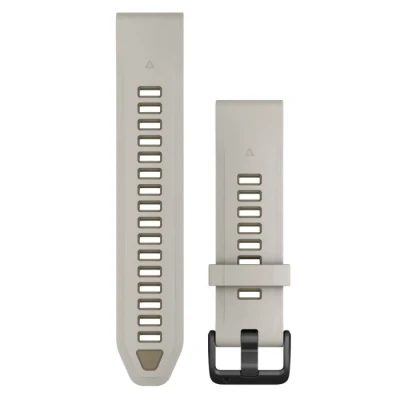 Image of Garmin QuickFit® 20 Silicone Strap Fog Gray/Dark Sandstone, One Size, Ideal for Running &amp; Active Use
