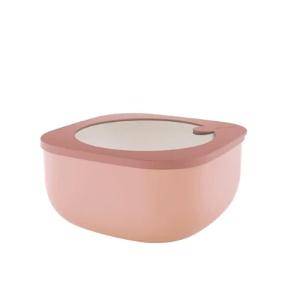 Image of Guzzini Kitchen Active Design, STORE&amp;MORE BIO, Shallow Airtight Fridge/Freezer/Microwave Containers (L) Peach Blossom Pink, 19,5 x h9,3 cm 1900 cc 170721251