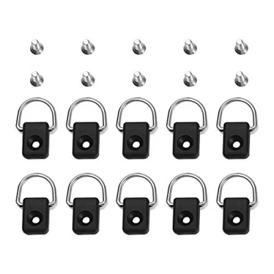 Image of Kayak D Ring, 10pcs Quality Durable Canoe Boat Ring Tie Down Loop Safety Deck Fitting with M6 Screws