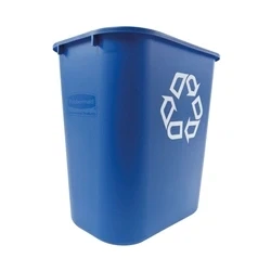 Image of Rubbermaid Wastebasket Polyethylene Rectangular 26.6 2956 73 BLU