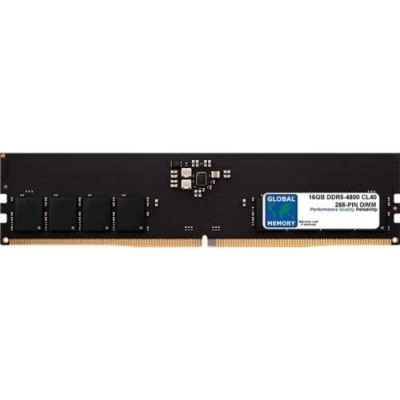 Image of 16GB DDR5 4800MHz PC5 38400 288 PIN DIMM MEMORY RAM COMPATIBLE WITH PC DESKTOPS/MOTHERBOARDS