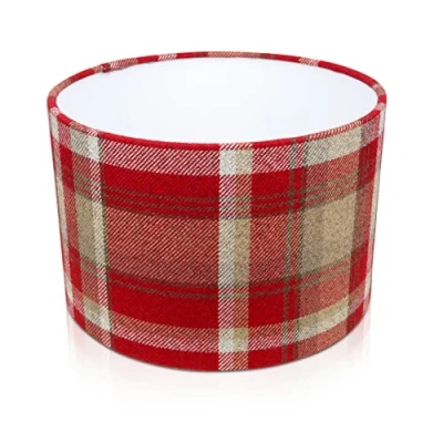 Image of Kushade 8&#039; (20cm) Red Skye Tartan / Table Lamp Ceiling Light