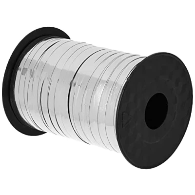 Image of Amscan 991001 Balloon Ribbon 250Yd Met:Silvr