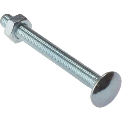 Image of Carriage Bolt &amp; Nut ZP M8 x 75mm Bag 10