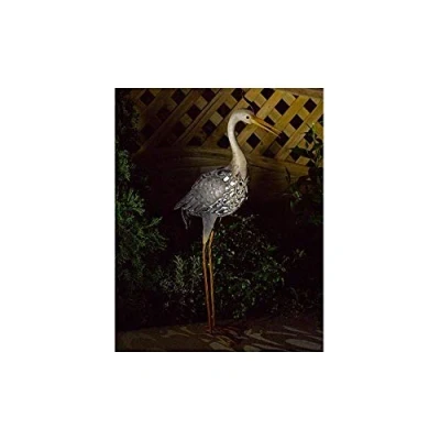 Image of Silhouette Heron Light Garden Sculpture (Solar) by Smart