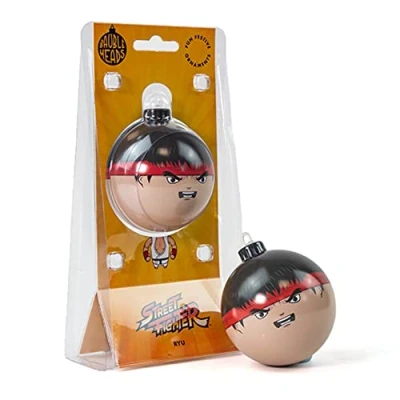Image of Numskull, Bauble Heads Street Fighter, Ryu, Official Merchandise Christmas Tree Decoration