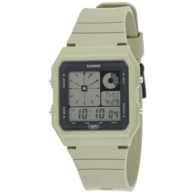 Image of Casio Unisex Plastic Digital Grey Dial Watch Lf 20W 3Adf, Band Color Green, Grey, strap
