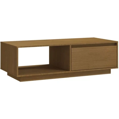 Image of vidaXL Coffee Table Honey Brown 110x50x33.5 cm Solid Pinewood